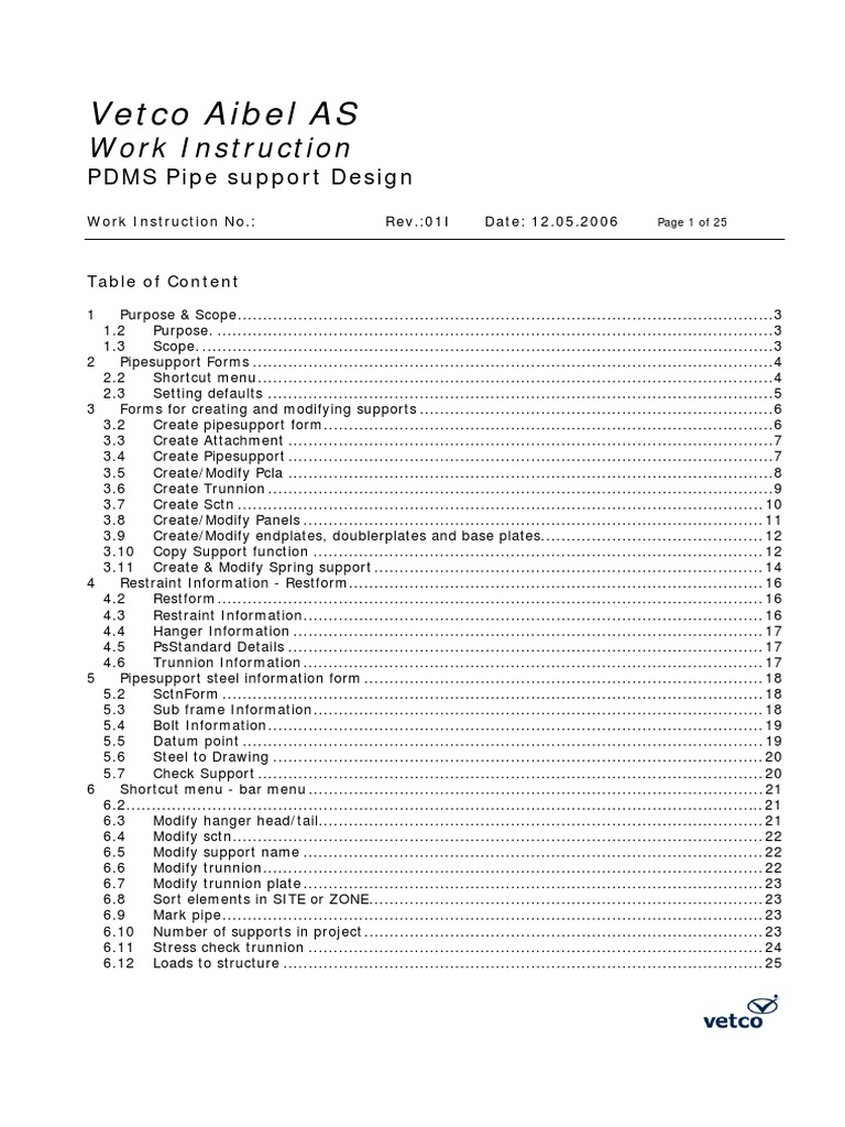 Pdms Pipe Support Design 1 PDF Computing Civil Engineering