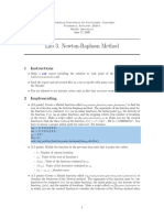 Lab 3. Newton-Raphson Method: 1 Instructions