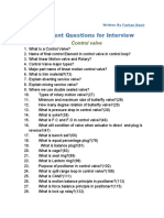 Instrument Questions For Interview: Control Valve