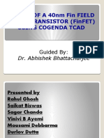 Design of A 40Nm Fin Field Effect Transistor (Finfet) Using Cogenda Tcad