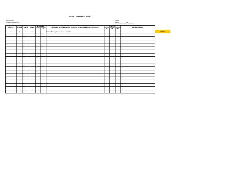 Script Continuity PDF