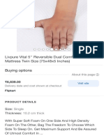 Livpure Vital 5'' Reversible Dual Comfort Foam Mattress Twin Size (75x48x5 Inches) Google Shopping