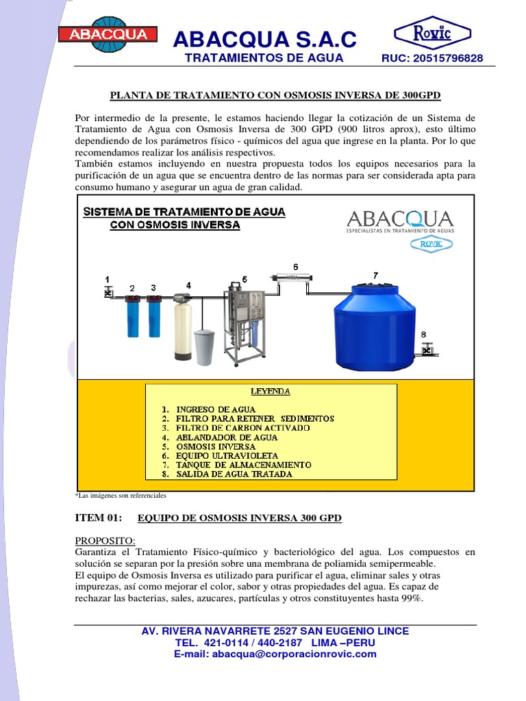 Depuradora Agua Osmosis Inversa alta calidad 5 F+ Bomba 1 vaso