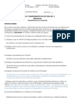 ANÁLISIS Y COMPROBACIÓN DE LECTURA CAP. 2 Virtual-HISTORIA CRITICA I