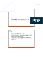 Strategic Management - II: The Balance Score Card