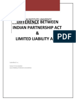 Difference Between Indian Partnership Act & Limited Liability Act
