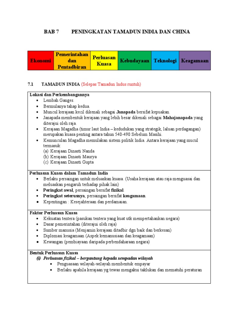 Bab 7peningkatan Tamadun India Pdf