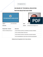 UPBTE Exam Registration Form Print