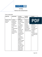 Deviance, Crime and Social Control - Course Content Plan