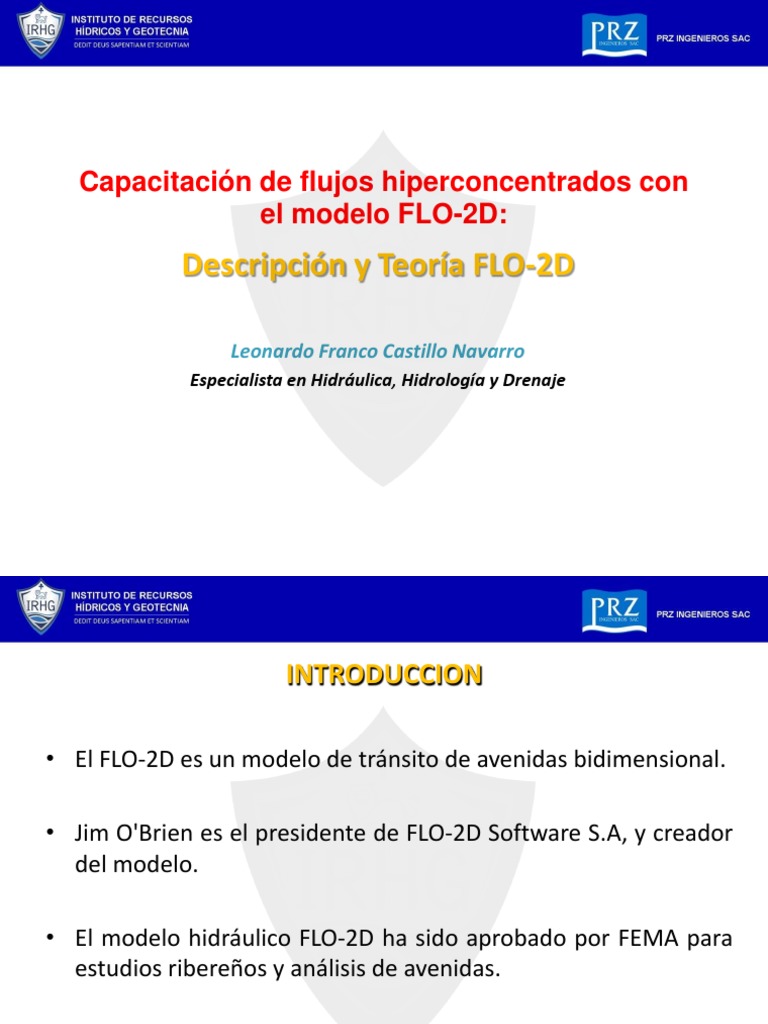 Capacitación en Modelo FLO-2D | PDF | Dinámica (Mecánica) | Olas