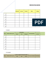 Cuadro Base de Proyectos Referenciales