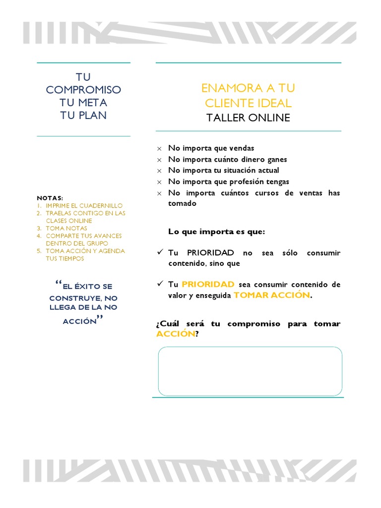 Compromiso, Meta y Plan | PDF | Business