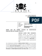 Recurso de apelación interpuesto contra resolución que declara procedente constitución en actor civil