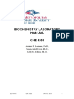Biochemistry Laboratory Manual Che 4350: Andrew J. Bonham, PH.D., Annamarie Drotar, PH.D., Kelly M. Elkins, Ph. D