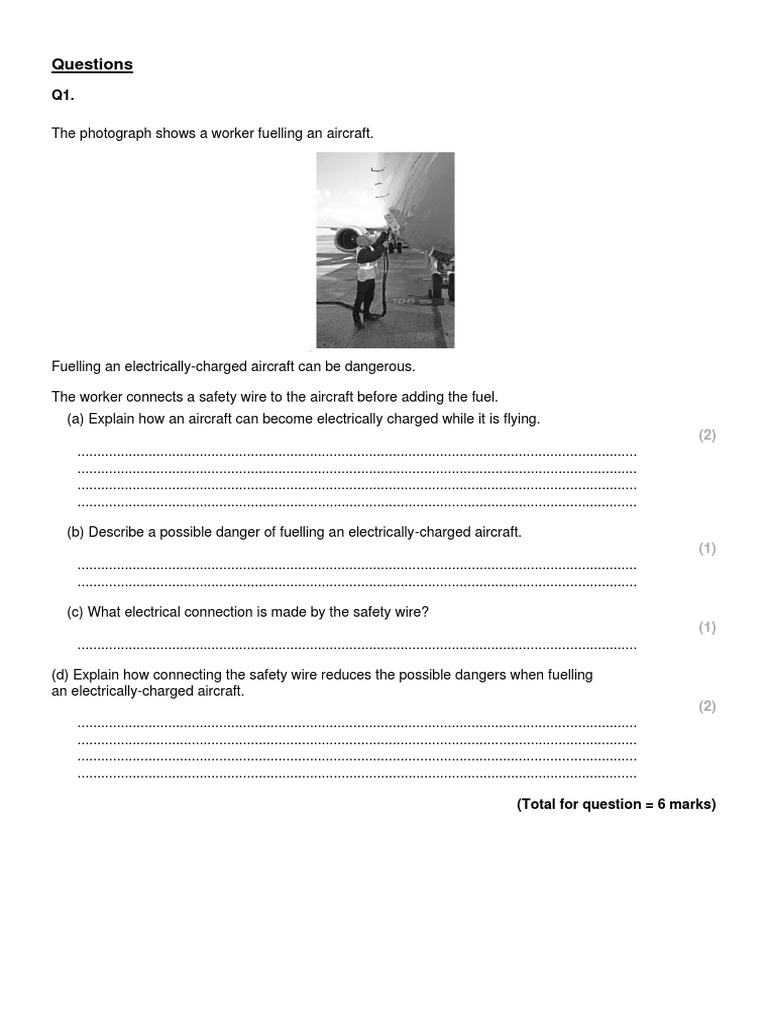 Static-Electricity (Edexcel Igcse) Worksheet | PDF | Electric Charge |  Electrostatics