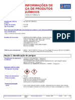 Segurança de produtos químicos NC ESM ACT BRANCO