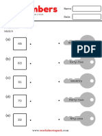 Matching Numbers To Words Worksheets