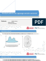 MULTIPLICADORES DE LAGRANGE VERSIÓN VECTORIAL