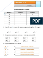 Matemática: Número Dezenas Unidades