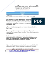 10 Claves Científicas para Ser Más Sociable y Superar La Timidez