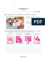 La Comunidad Escolar (Ficha de Trabajo)