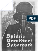 Reichsamt Deutsches Volksbildungswerk - Spione, Verraeter, Saboteure (1938, 68 S., Scan, Fraktur)