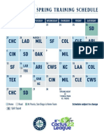 Mariners 2022 Spring Training Schedule
