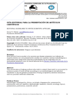 Guia Editorial para La Presentación de Artículos Científicos