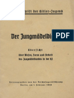 Reichsjugendfuehrung - Dienstvorschrift Der Hitlerjugend - Der Jungmaedeldienst (1940, 34 S., Scan, Fraktur)