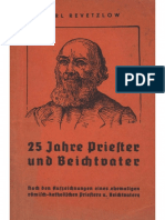 Revetzlow, Karl - 25 Jahre Priester Und Beichtvater (81 S., Scan-Text, Fraktur)