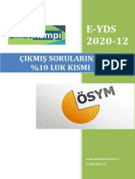 Çikmiş Sorularinin Luk Kismi: E-Yds 2020-12