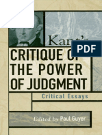(Critical Essays On The Classics) Guyer, Paul - Kant's Critique of The Power of Judgment - Critical Essays-Rowman & Littlefield Publishers (2003)