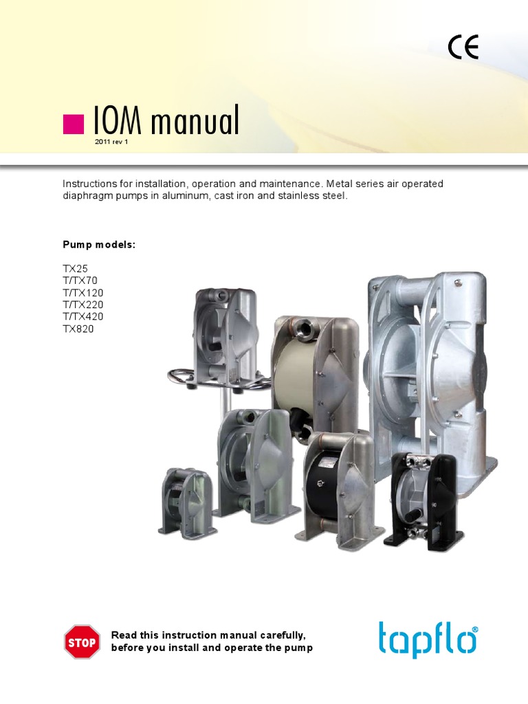 Manual Tapflo | PDF | Pump | Valve