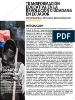 Consejos de Amigxs #3. Transformación Educativa en La Revolución Ciudadana en Ecuador. Elementos Críticos A Trece Años de La Constituyente
