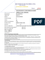 Laboratorio Detecto de Colombia Ltda.: Certificado de Calibración