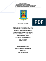 Kertas Kerja Permohonan Pencetak 3d