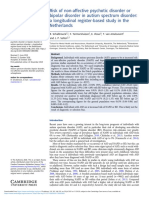 Risk of Non Affective Psychotic Disorder or Bipolar Disorder in Autism Spectrum Disorder A Longitudinal Register Based Study in The Netherlands