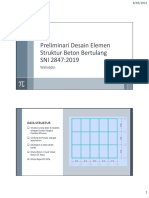 Preliminari Desain Elemen Struktur Beton Bertulang