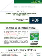 Tema 3. Clases de fuentes generadoras de Energía Eléctrica.
