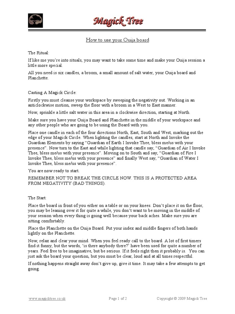 How To Use Your Ouija Board | PDF - Scribd