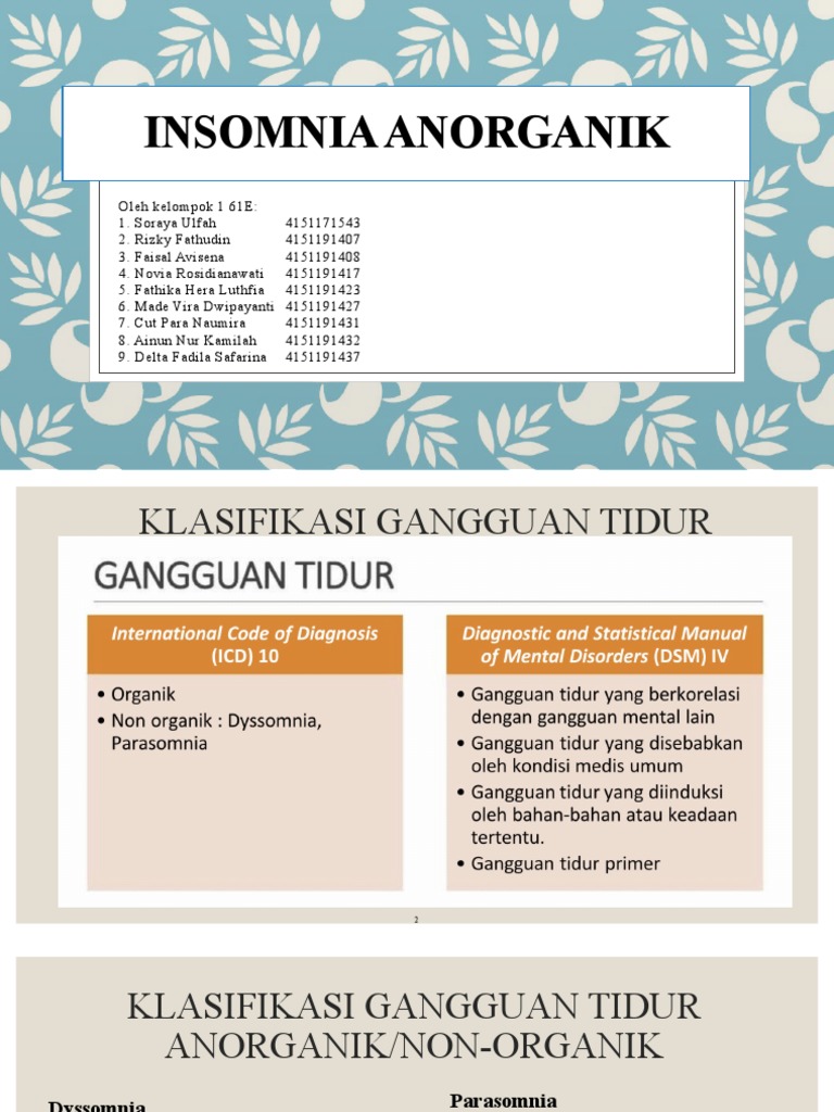 Insomnia Non Organik Lxi E Pdf