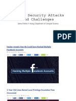 Recent Security Attacks and Challenges: James Patrick A. Acang - Department of Computer Science