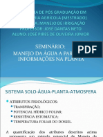 SEMINÁRIO MANEJO DE IRRIGAÇÃO