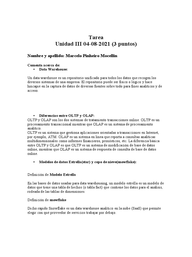 Tarea Unidad III | PDF