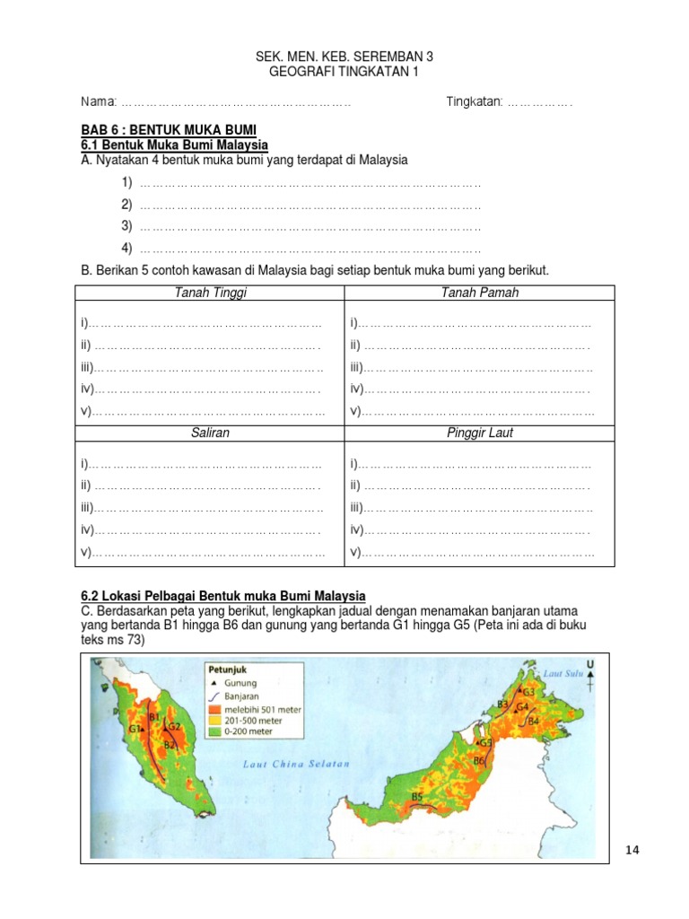 Bab 6 Tg 1 Bentuk Muka Bumi Pdf