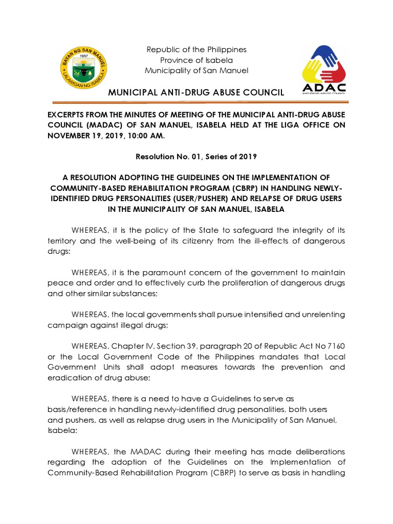Municipal Anti-Drug Abuse Council | PDF | Substance Abuse | Government