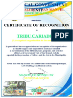 Certification Tribu Cariador