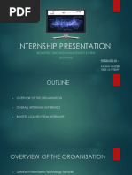 Internship Presentation: Biometric Time and Management System (Biotams)