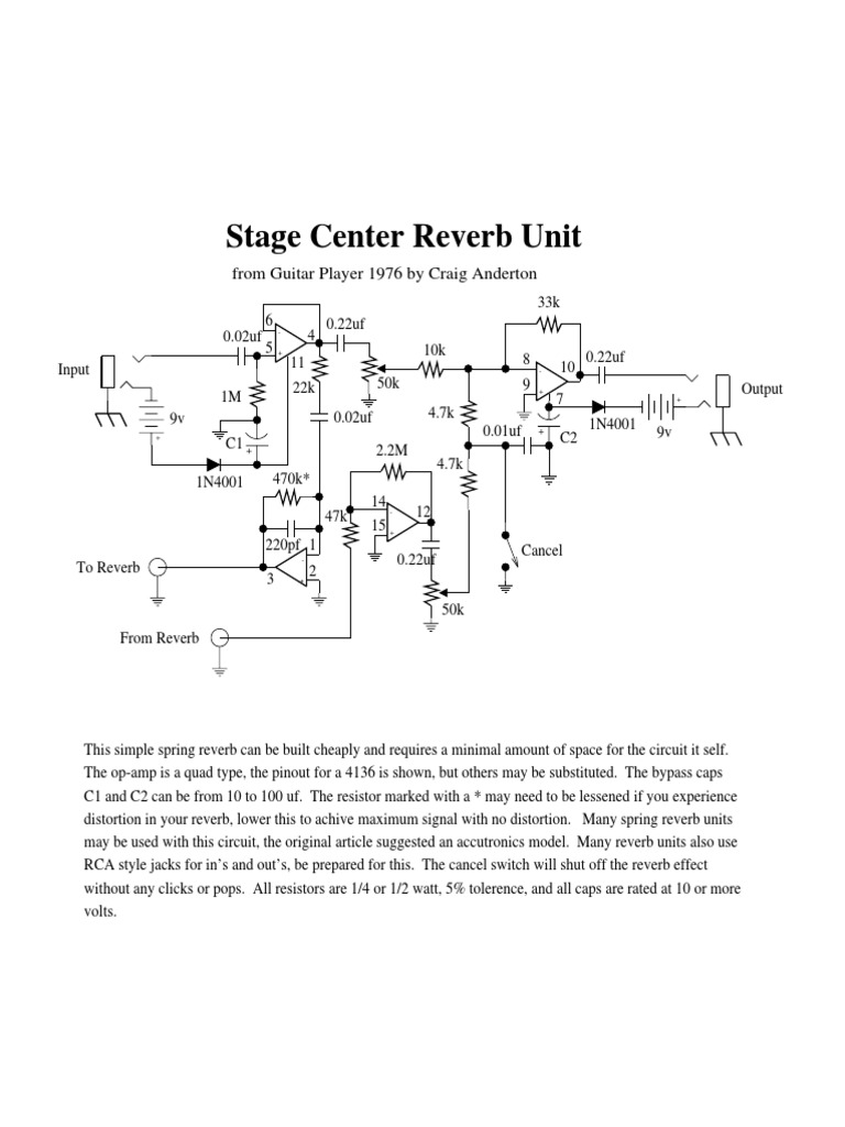 Stage Center Reverb Unit: From Guitar Player 1976 by Craig Anderton ...
