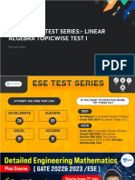 Inflection Test Series: - Linear Algebra Topicwise Test I